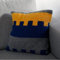 My Oma Strickset Kissen - DIY Kissen dreifarbig Retro Stricken Strickpaket mit 6 Knäuel Merino Mix Big in gelb (Fb 3295), Jeans (Fb 3850), Stein (Fb 3021) + Strickanleitung - DIY Strickpackung