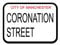 Ecool City of Manchester coronation street road sign retro shabby chic vintage style picture metal wall plaque sign fridge magnet