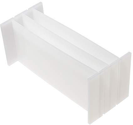 PH PandaHall 1 Pack 5pcs Silicone Loaf Soap Mold Dividers Plastic Partition Clapboard Rectangular White Mold DIY Handmade Swirl Making Tool, Fit for 7.9 x 3.5 x 3.4inch Mold
