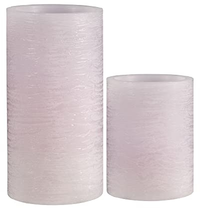 Pauleen 48116 Cosy Lilac Candle LED Kerze mit Timerfunktion 6H Timer Wachskerze mit Batterie 2er Set