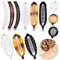12 Bananen Haarspangen Klassische Drahtkämme Großer Doppelkamm Bananenspange Fischschwanz Haarspange Pferdeschwanz Halter Clip für Frauen, 4 Stile (Schildpatt Farbe, Weiß, Klar, Schwarz)