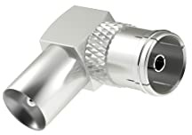 Hama Antennenadapter, Koax-Stecker - Koax-Stecker weiblich, 90°