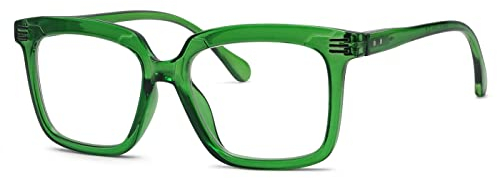 Eyekepper Hochwertigen Lesebrille - Übergroße Rechteckig Qualität Lesehilfe für Damen Grüne +3.00