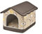 Jiupety Hundehütte Innen, S Größe Indoor Hundehütte für kleine Hunde und Katzen, Warme Höhle Schlafnest Bett für Katzen und Hunde, Braun