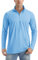 TACVASEN Herren 1/4 Zip Langarmshirts UV-Shirts Outdoorshirts Sonnenschutz Running Shirts Sommer für Männer, Wasserblau, XXL