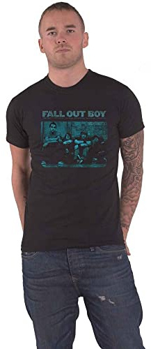 Fall Out Boy T Shirt Take This to Your Grave Band Logo Official Mens Black M