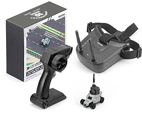 QAQQVQ Remote Control Car With Camera & FPV Glasses, 2.4Ghz 1/76 Scale Mini Kart RC Car Remote Control Truck Monster Trucks For Adult Boys Kids