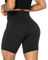 Sunzel Biker-Shorts für Damen, hohe Taille, mit Taschen, Keine Vordernaht, Yoga, Workout, Fitnessstudio, Fahrrad, Shorts, Bauchkontrolle, butterweich, 8 Schwarz L