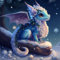 AIRDEA DIY Drache Baby Diamond Painting Set Erwachsene Kinder, Winter Diamant Painting Bilder 5D Diamant Kunst Tier Diamant Malerei Set Cross Stickerei Malerei Kits für Heimdekor 30x30 cm