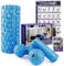 Faszienrolle Set, Set mit 3D-Texturmassage Faszienrolle, Mini Faszienrolle, Faszienball und Duoball, Faszien Set zum Faszien Training von Muskeln, Bindegewebe und Stoffwechsel, mit Training Posters
