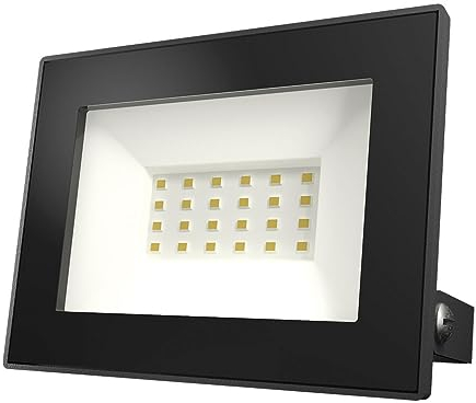 HOFTRONIC - LED Fluter Lumos - 20 Watt 1770 Lumen - 4000K Neutralweiß - Ersetzt 120 Watt - 2 Jahre Garantie - LED Strahler außen Schwarz - IK05 Vandalismusschutz - Ultradünn