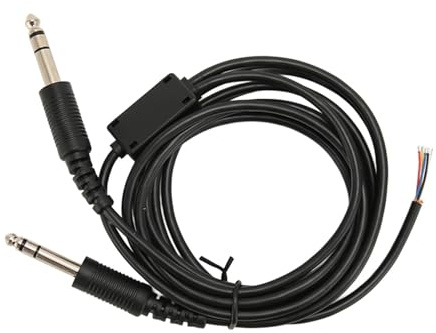 Aviation Kopfhörerkabel, Ersatz Aviation Headset Kabel für David Clark AVCOMM Pilot mit Zwei GA Steckern, 6,6 Fuß Länge