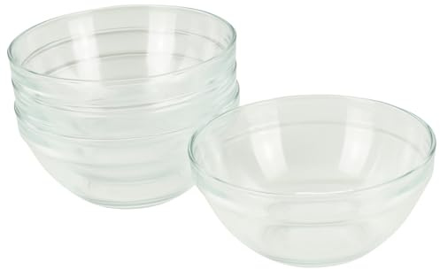 GVK ECO Glasschüssel Ø 20 cm 4 Stück im Set Beilagenschüssel Dessertschale Stapelschale