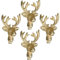 POMMERNTRAUM ® | 4-er SET! Kerzen-Pin Kerzen-Stecker Kerzendekoration Hirsche Hirschkopf JAGDMOTIV (4-er SET gold)