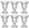 BEIJIALY Lot de 6 Tasses à Glace en Verre Transparent, Tasses à Dessert Classiques sur Pieds, Bol à Dessert, Verres à Coupe Glacée Transparents, Tasses à Yaourt Glacé pour Salades de(Clair)
