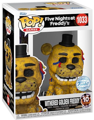 Funko Pop! Games: Five Nights at Golden Freddy's (FNAF) - Withered Gldn Frdy - Five Nights at Freddy's - Vinyl-Sammelfigur - Geschenkidee - Offizielle Handelswaren - Video Games Fans