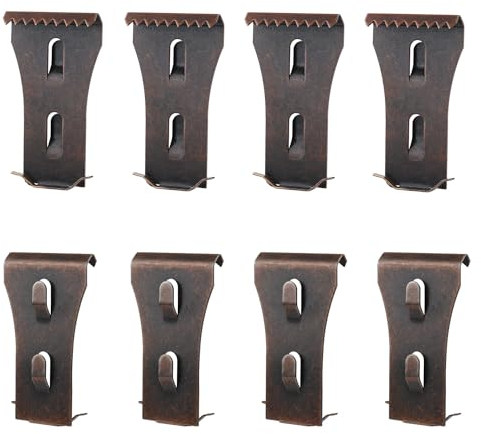 8pcs Brick Hook Clips, Heavy Duty Brick Wall Clamp Brick Clips for Hanging Outdoors Brick Hangers No Drill for Pictures Lights Wreaths Hanger Fits 2.25-2.45 Inch High Bricks (Copper Color)