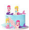 Morofme 4 x Mermaid Cake Toppers, Mermaid Doll Figures, Mermaid Birthday Cake Cupcake Decorations for Girls, Mermaid Princess Under the Sea Theme Birthday Baby Shower
