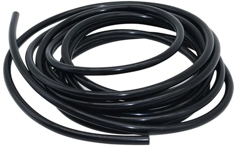 iMeistek Flexibler Silikonschlauch, 10mm ID X 12mm OD 4M Silikonschlauch Wasser Luft Schlauch Rohr für Pumpe Transfer Schwarz