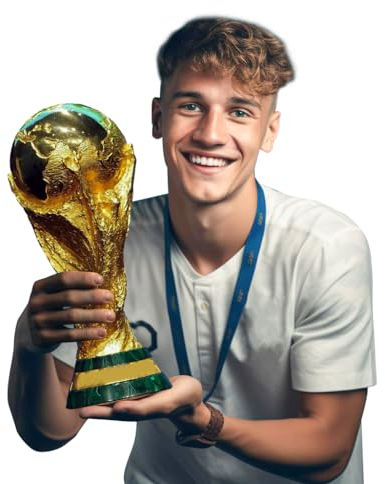 CHTRANS Weltmeisterschaft 2022, Nachbildung des Fußballs, Sammlerstücke, Sportfan, Pokal, Gold, Schlafzimmer, Büro, Desktop-Dekoration (21,6 cm)