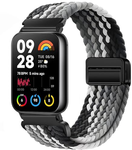 Issinlky Nylon Braided band for Xiaomi Watch 8 Pro/9 Pro, Elastic Strap for Redmi Watch 4/5 Women Men