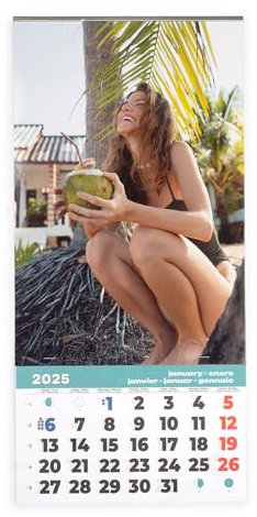 Wanapix | Fotokalender 2026 zum selbstgestalten | Mehrsprachig | Abreißkalender | Wandkalender mit Foto | 24 x 52 cm | 100% Personalisiert