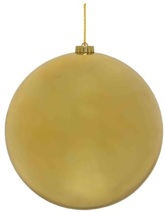 VEPATIM 2 Weihnachtskugeln Christbaumkugeln XL aus Kunststoff gold Ø15cm
