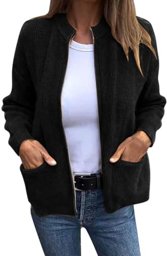 Uwdiohq Blusa Mujer Chaqueta Punto Fino Jersey Mostaza De Fucsia Larga Primavera Americana Cuero Regalos Para Mujeres 40 Años