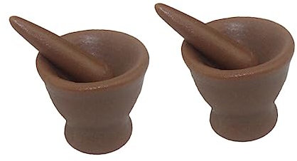 KOMBIUDA 2pcs Mini Realistic Resin Garlic Masher Props Perfect for Photography Dollhouse Decor