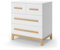 VitaliSpa Kommode Malia, Kommodenschrank, Weiß/Eiche, 80 x 88 cm mit 4 Schubladen