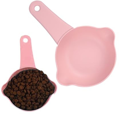 Ahuuen Dog Food Measuring Scoop, Easy to Clean Feeding Cup, Dog Food Measuring Cup, for Home Kitchen Feeding Cooking Litter Flour Grain Outing Travel Puppy