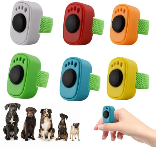 6 Pcs Klicker Hund,Clicker Hund Hundeklicker Klicker Für Hundetraining Hunde Dog Clicker Klicker Set Hunde Training Zubehör Schnell Zu Erlernen,Vielseitig,Tragbar Einfach,Für Haustiertrain(6 Farben)