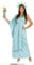 FIESTAS GUIRCA | Freiheitsstatue Damen Kostüm (38-40/M) - Kleid, Umhang, Diadem und Fackel - Amerika Kostüme für Halloween, Karneval und patriotische Feste - Ideal für Frauen - Blau und Grün