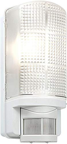 Robus R60BHPIR-01 - 60W Bulkhead Fitting With PIR Sensor - WHITE Security Light