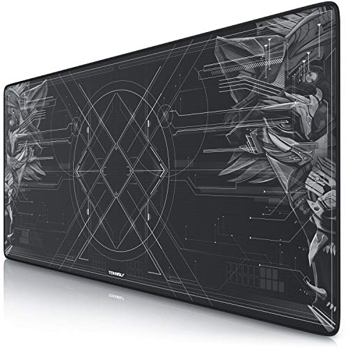 TITANWOLF XXL Speed Gaming Mouse Pad - Mouse Mat 900 x 400 x 3mm - XXL mousepad - table mat large size - improved precision and speed - rubber base for stable grip on smooth surfaces