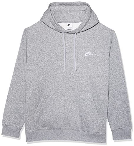Nike M NSW Club Hoodie Po BB Sudadera con Capucha, Hombre, Gris (Dk Grey Heather/Matte Silver/White), XL