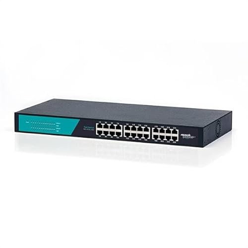 Mach Power Switch 24 Porte Fast Ethernet Unmanaged, Montaggio Rack 19, Plug & Play, 10/100 Mbps, Ideale per Reti LAN in Uffici, Scuole e Ambienti Professionali (SW-UF24L-055)