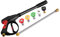 Stone Banks High Pressure Washer Long Gun with 5 Nozzles and Lance,Jet Wash Gun 4000 Psi Replacement Extension Wand for Cleaning the Car, Mechanical Equipment, Floors, Walls, Windows