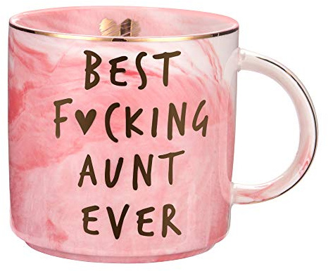 Cadeau de tante Niece, Neveu – Best Aunt Ever – Cadeau drôle pour tante – Cadeau d'anniversaire – Cadeau pour tante – Tasse à café en céramique – 325 ml