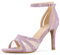 Allegra K Sandalo con tacco glitter da donna, viola., 38.5 EU