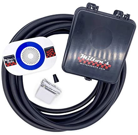 MILTON'S BELLS Long Range Wireless Driveway Alarm & Chime Kit, 2,500 Ft Coverage, Vehicle Detection Alert System with Adjustable Volume Control for Homes, Farms, Businesses and Long Driveways