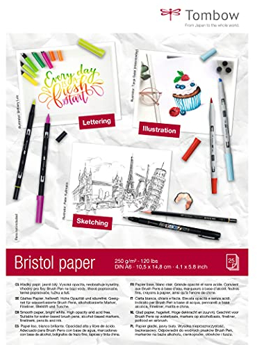 Tombow Papier A6 (14,8 x 10,5 cm), 250 g/m², 25 Blatt
