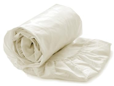 Heckettlane Elementi Spannbettlaken 220x90 – Weiches & Atmungsaktives Baumwollperkal – Spannbetttücher für Matratzen – Perfekt für Bettwäsche-Sets – Off-White