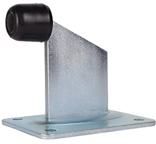 Tope de puerta con tope de goma, acero galvanizado, 100 x 80 mm, para puertas correderas, puertas giratorias y puertas