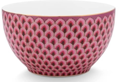 Pip Studio Flower Festival Scallop Bowl Dark pink 9,5 cm