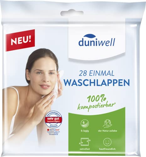 Duniwell 28 Tücher, 20 x 20 cm, 6-lagig, extra stark, 100% kompostierbar