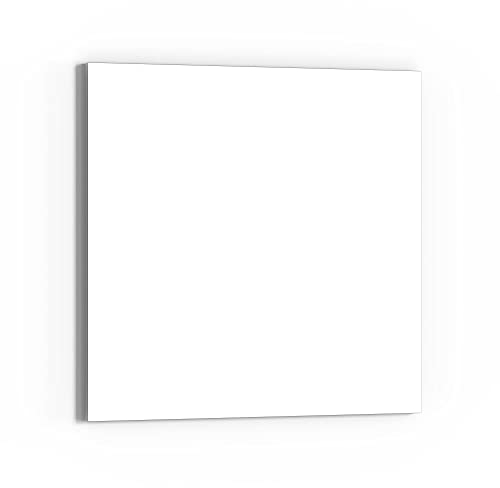 DEQORI Glas-Magnettafel | 30x30 cm groß | Unifarben - Weiß | Memo-Board aus Glas | Magnetboard inkl. Magnete, Stift & Tuch für Küche & Büro | Tafel magnetisch & beschreibbar