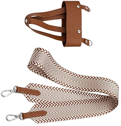 F Fityle Porte-Bouteille d'eau, Porte-Bouteille en Cuir PU, étui de Transport pour Bouteille d'eau pour Voyager, Brun
