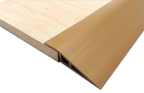1M PVC Rubber Wheelchair Ramp Self Adhesive,Threshold Reducer,Door Floor Threshold Transition Strip,Butt Up Threshold-Moldings Trim for Doorways Carpet Floor Tile Edge Scooter(1.5cm,Yellow Brown)