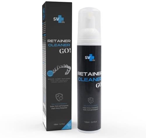 Reinigungsschaum für Transparente Retainer, Aligner, Knirschschiene | Antibakterielle 2-in-1-Formel mit Aktivsauerstoff, Minze (100 ml)
